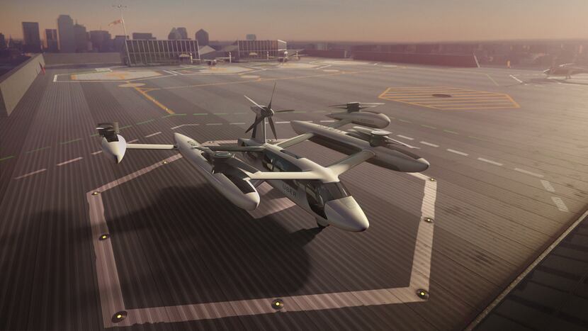 Uber introduced it's electric powered "flying taxi" vertical take-off and landing concept...