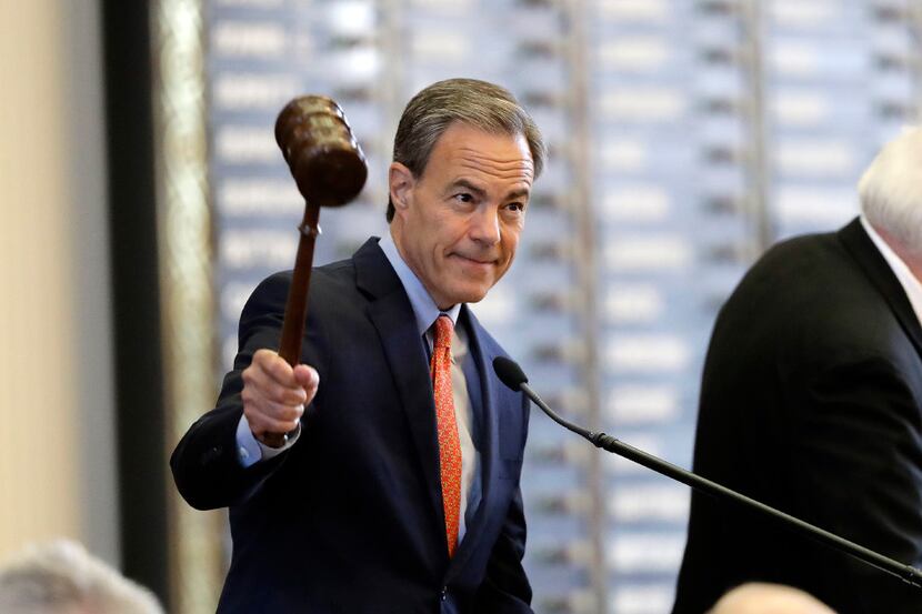 Texas Speaker of the House Joe Straus, R-San Antonio, called the House to order in Austin...