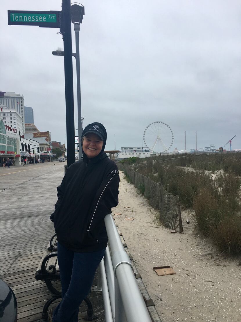 Even on a cold and rainy day, the Atlantic City Boardwalk was a good spot for...
