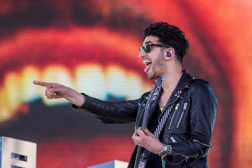 Chromeo performs during the Coachella Music and Arts Festival in Indio, California, April...