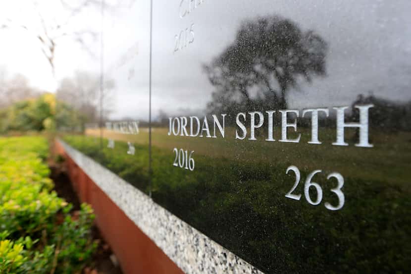 Professional golfer Jordan Spieth visited Colonial Country Club to see his name placed on...