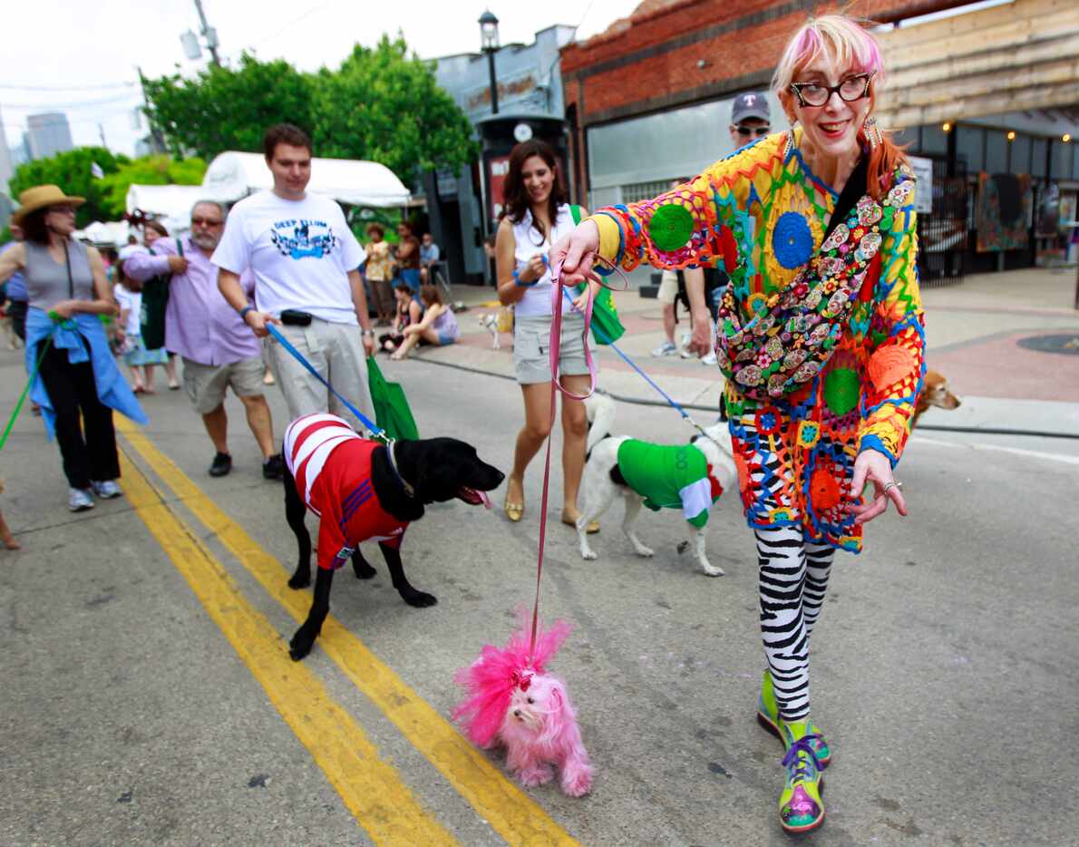 Zazu and her person, Amy Marks, won an award in the dog-owner lookalike contest at the Deep...