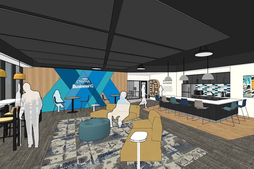 A rendering of Comerica's BusinessHQ, a space the bank is creating for small businesses in...