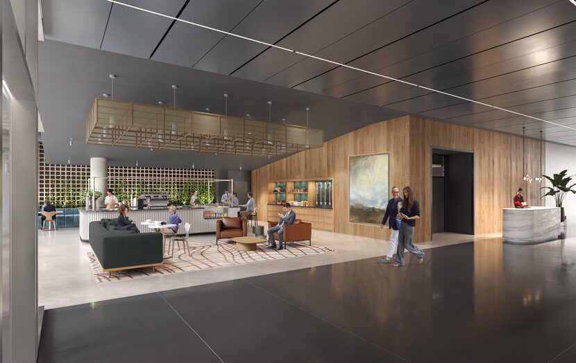 The former Richards Group tower on U.S. 75 is getting a makeover that includes a new lobby...