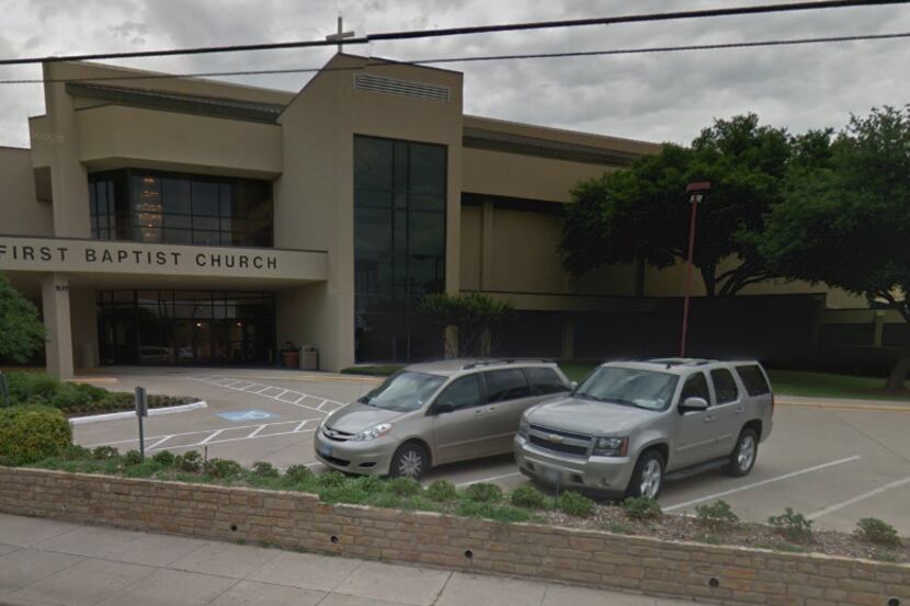 First Baptist Church in Carrollton at 2400 N. Josey Lane, where a bookkeeper is accused of...
