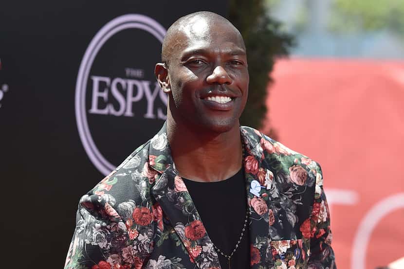 FILE - In this July 13, 2016, file photo, former NFL player Terrell Owens arrives at the...