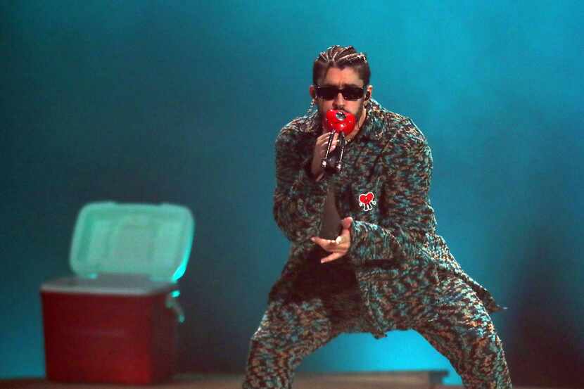 El puertorriqueño Bad Bunny en el escenario durante su gira World’s Hotters Tour, en el AT&T...
