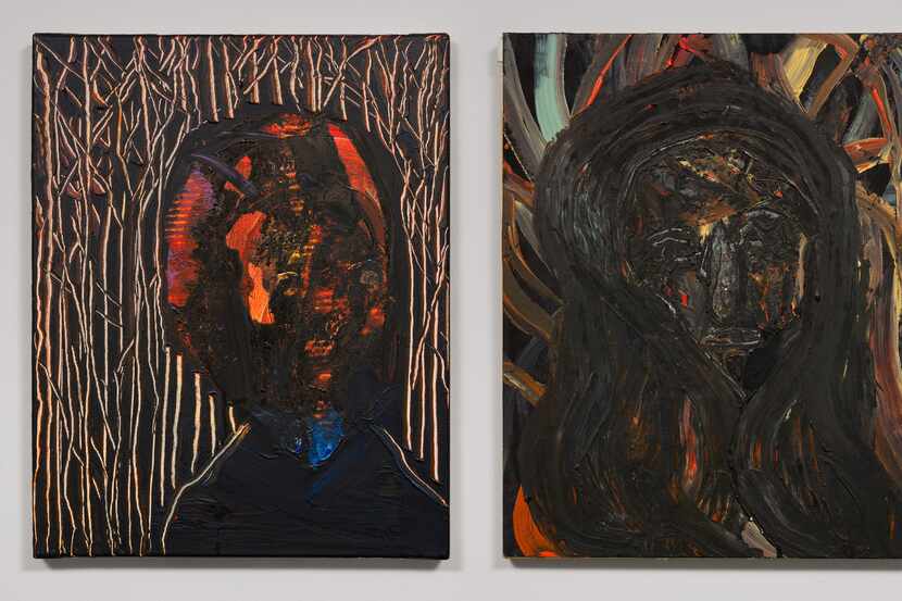 Matthew Wong, 'Banishment from the Garden,' 2015. Oil on canvas (left panel), oil on panel...