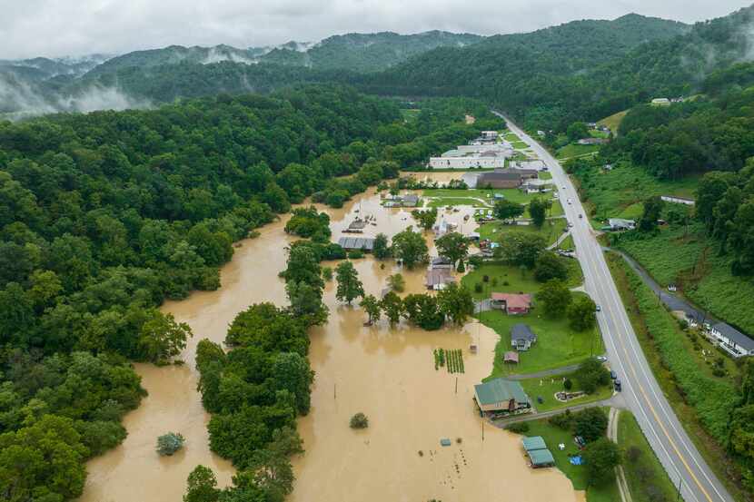 Inundaciones en Quicksand, Kentucky, el jueves 28 de julio de 2022.