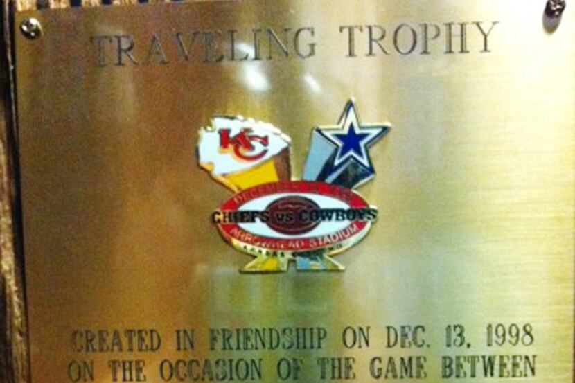 The Preston Road Trophy. The Cowboys and the Kansas City Chiefs compete for the trophy,...