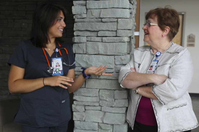 Shana Esquenazi (left) represents a new generation of nurses at Centennial Medical Center in...