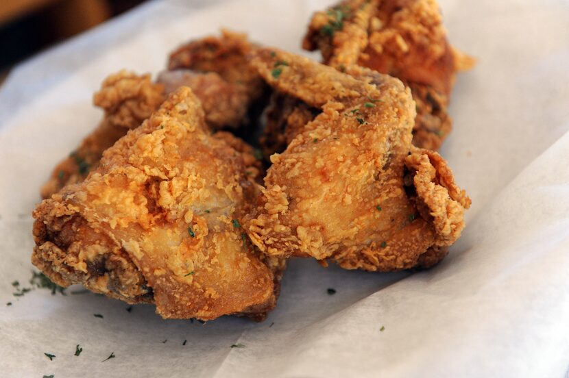 Fried chicken prepared at Lil Dizzy's Cafe