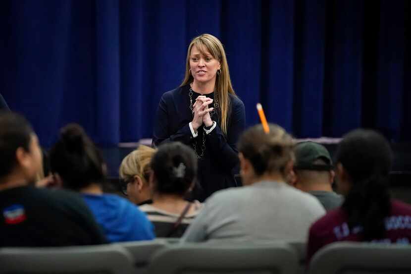 Principal Sandi Massey met with concerned parents for almost an hour Tuesday after the...