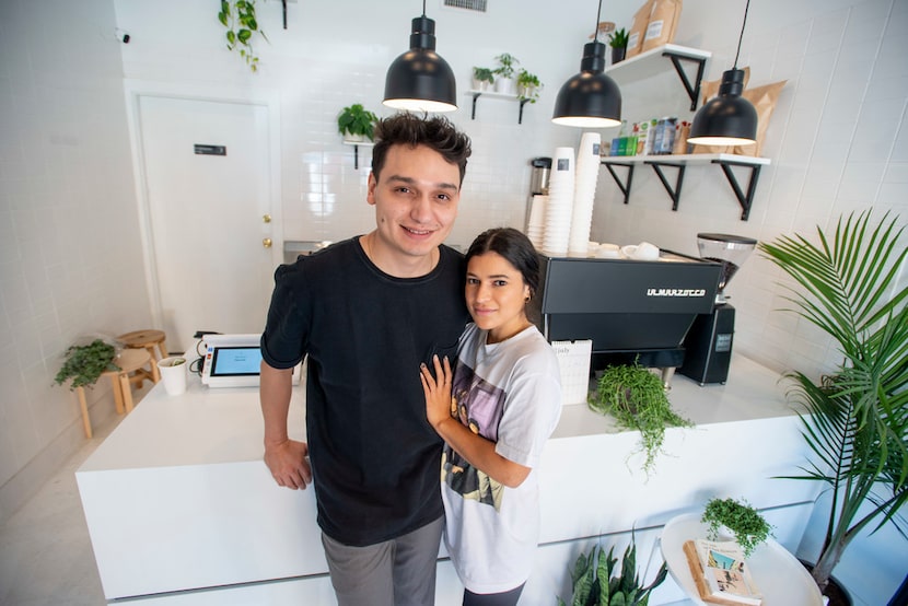 Jennifer Avila and Danny Hinojosa own tiny Oak Cliff shop Hola Cafe. You're lookin' at...