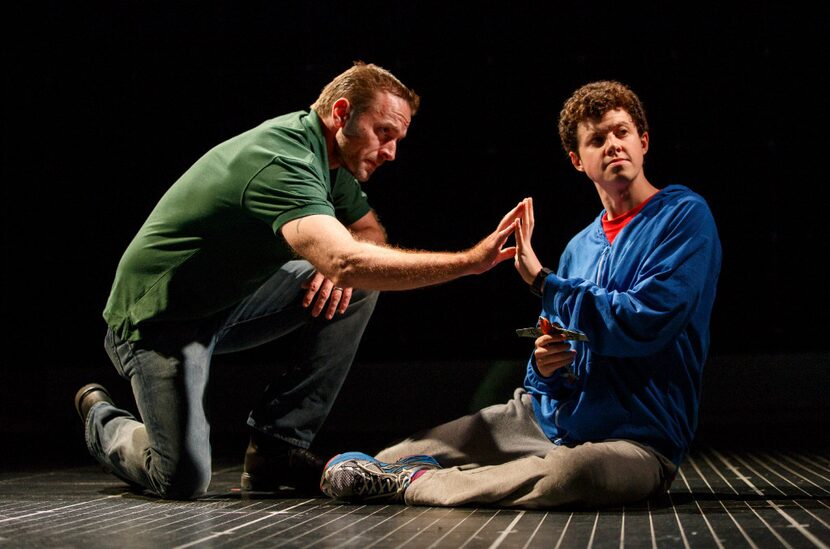 Gene Gillette and Adam Langdon in a scene from The Curious Incident of the Dog in the...