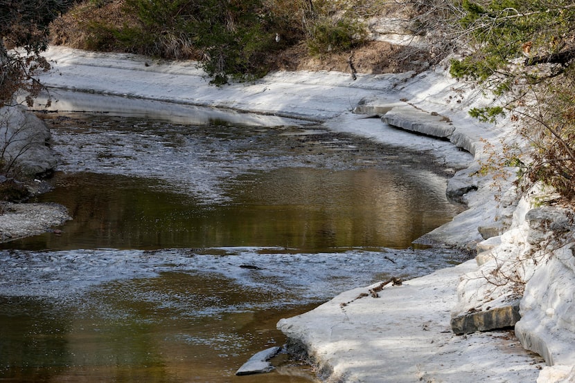 A segment of Five Mile Creek, this one in a Pentagon Parkway neighborhood west of U.S. Hwy...