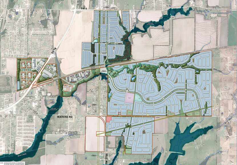 A conceptional plan for the $2 billion Elevon community in Lavon.