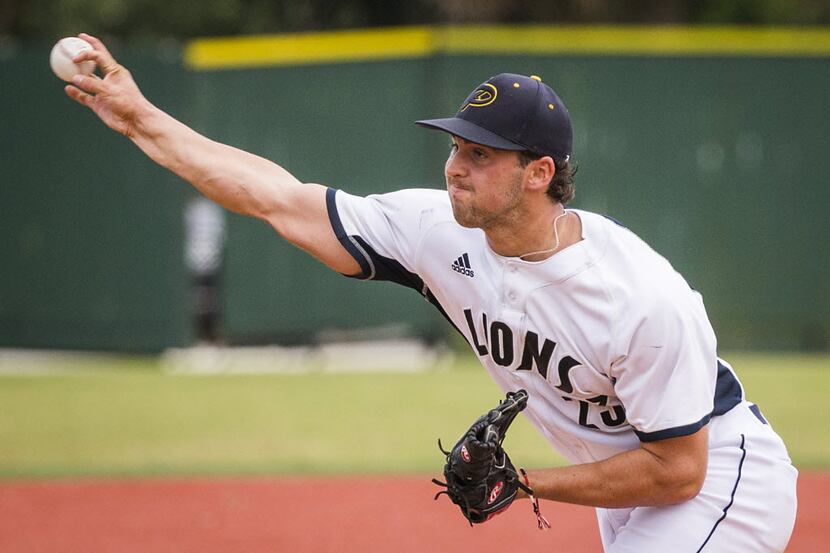 Prestonwood Christian's Alex Scherff pitches during the sixth inning of the TAPPS 5A state...
