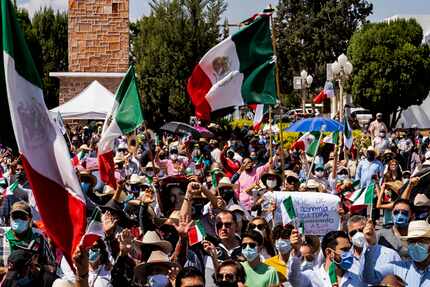 Agricultores se manifestaron el 20 de septiembre en Delicias, Chihuahua, luego de la muerte...