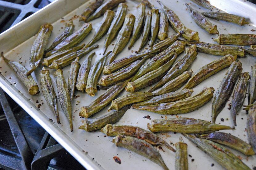 Roasted Okra from Universal Uclick is a healthy way to cook okra.