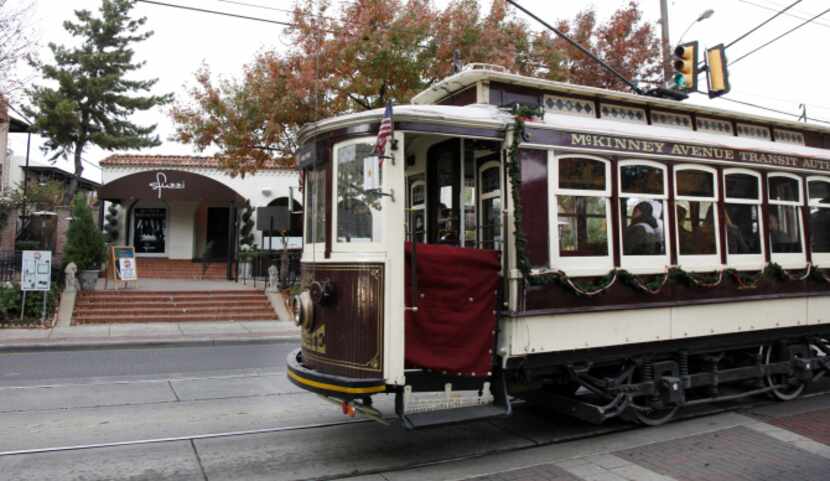 6) M-LINE TROLLEY -- The McKinney Avenue Transit Authority’s restored vintage trolleys...