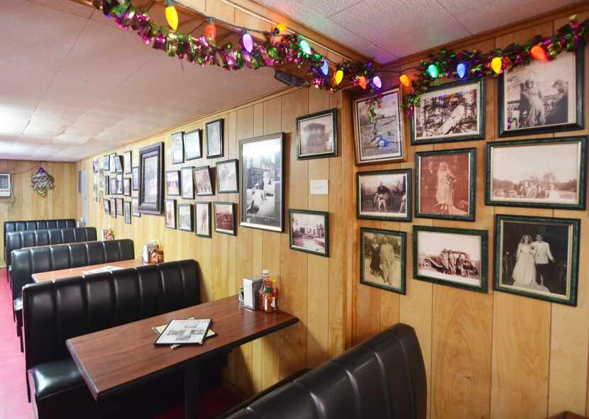 The walls at  family-owned Sonny’s Place in Galveston are covered with photographic...