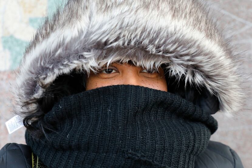 Denise Jenkins of Grand Prairie braved the frigid weather at Union Station in downtown...