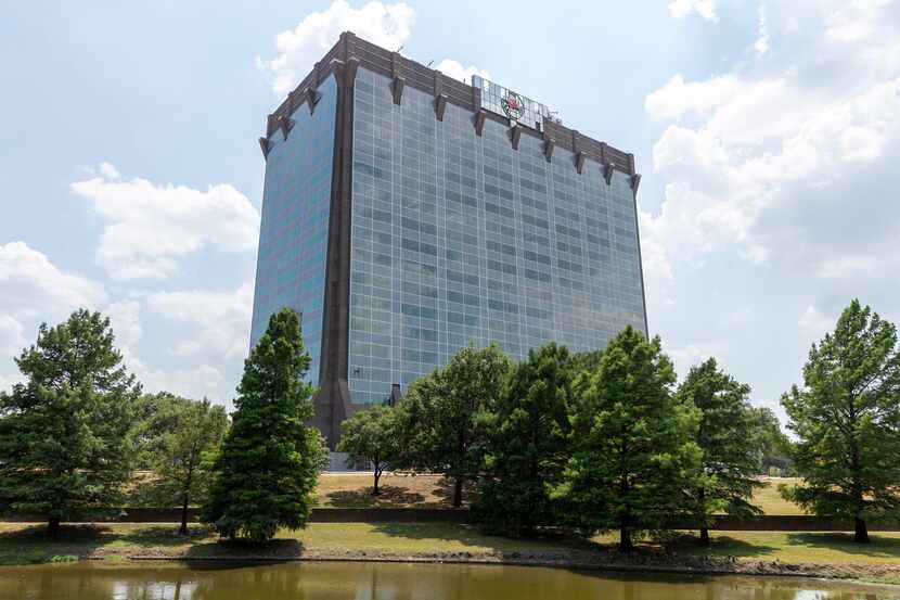 The centerpiece of the Pegasus Park project is this 18-story office tower that was once the...