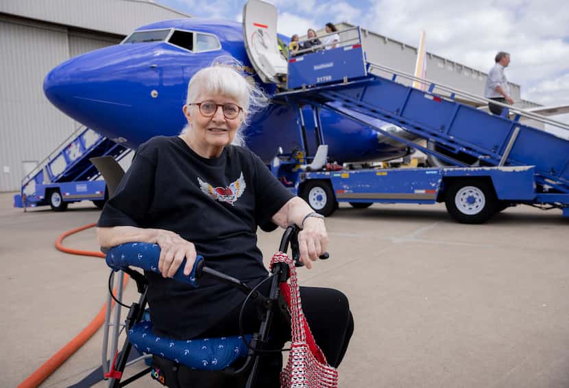 Colleen Barrett, President Emeritus of Southwest Airlines, poses for a photo during the...