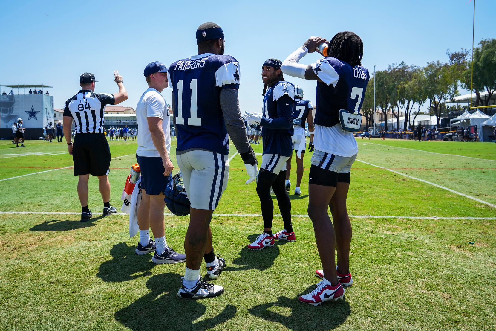 Nahshon Wright intercepts Dak Prescott at Cowboys training camp #shorts 