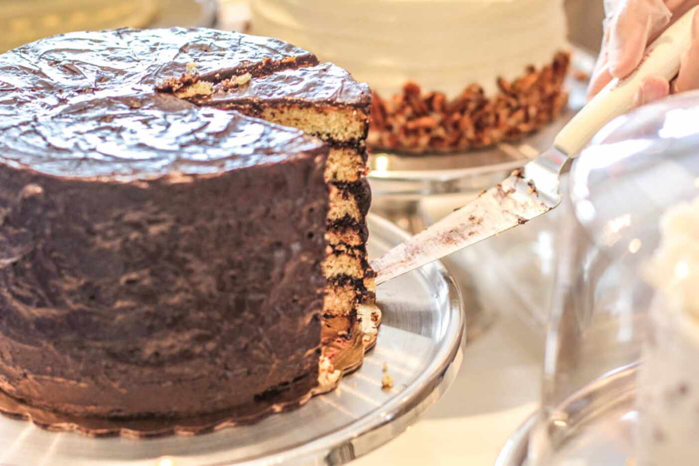 Old Fashioned Chocolate cake is one of the items offered at Cake Bar in Trinity Groves the...