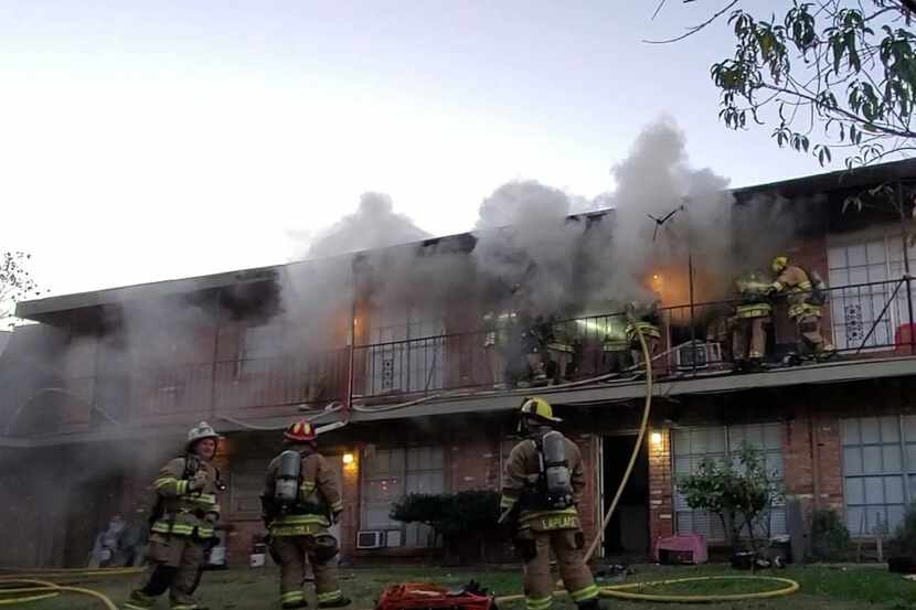 Firefighters found a man dead while extinguishing an apartment fire in Old East Dallas on...