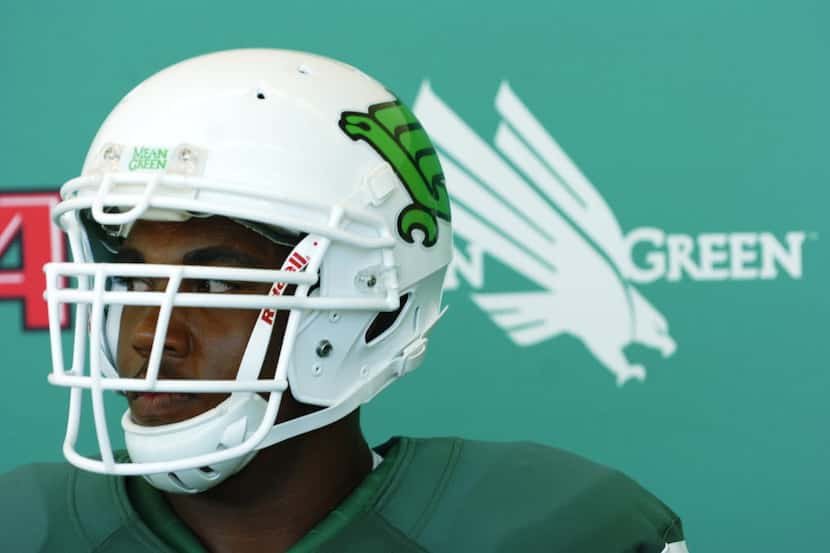 North Texas offensive lineman was a standout player and leader off the field who started...