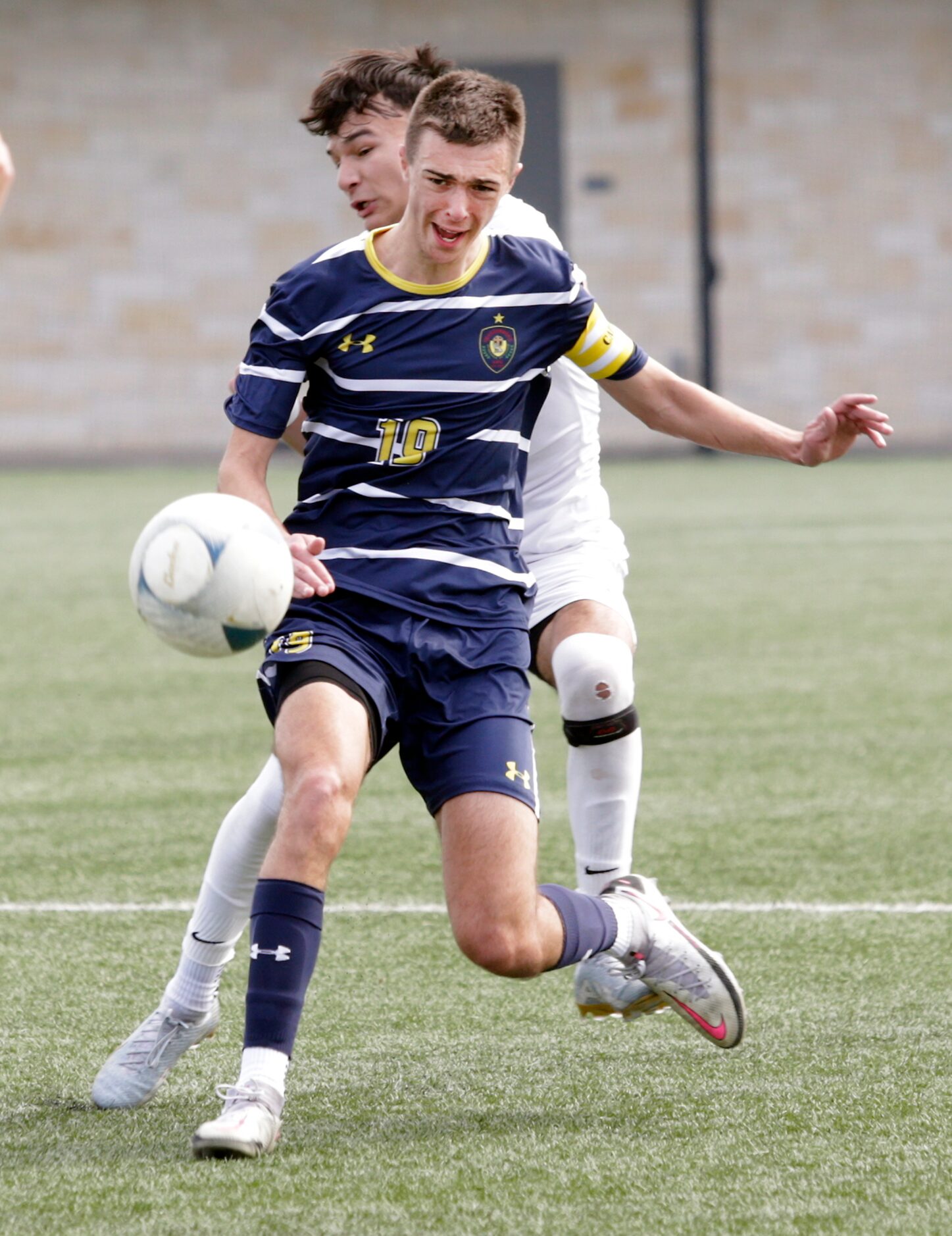 Michael Constant of Prestonwood Christian goes against of Central Catholic in OT in the Boys...