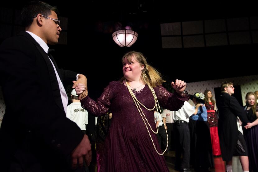 Franklin Zuniga and Allison Elliot, actors in Jesters, a theater group for special needs...