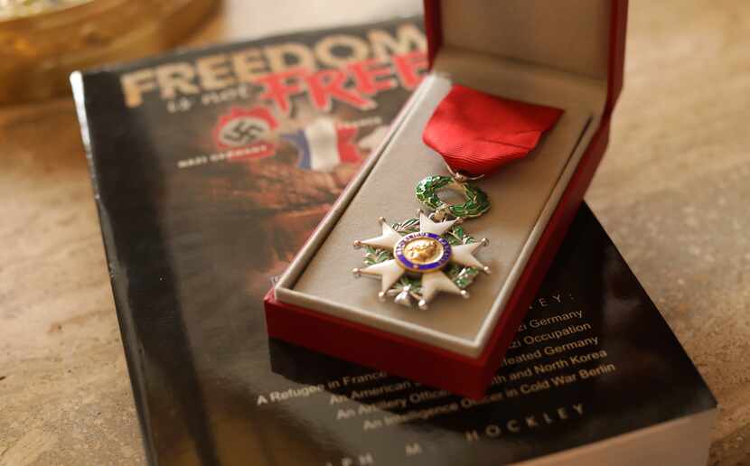 Ralph Hockley’s Legion of Honor medal, France’s highest civilian award, sits atop "Freedom...