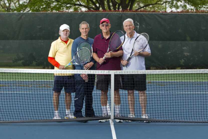 From left: USTA Senior Team members Joe Jameson, Phil Hontz, Joe Cotter and Lou Albert at...