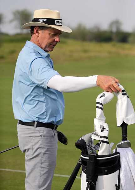Preston Trail golf pro Cameron Doan, 55, of The Colony prepares for the KitchenAid Senior...