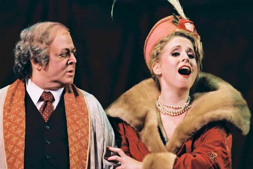 In this file photo from the early 2000s, Angela Turner Wilson performs as Norina, with David...