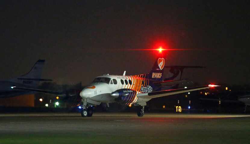 Nina Pham arrived at Fort Worth Meacham International Airport via CareFlite plane late Friday.