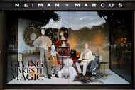 A view of the Neiman Marcus Christmas window display at NorthPark Center in Dallas,...