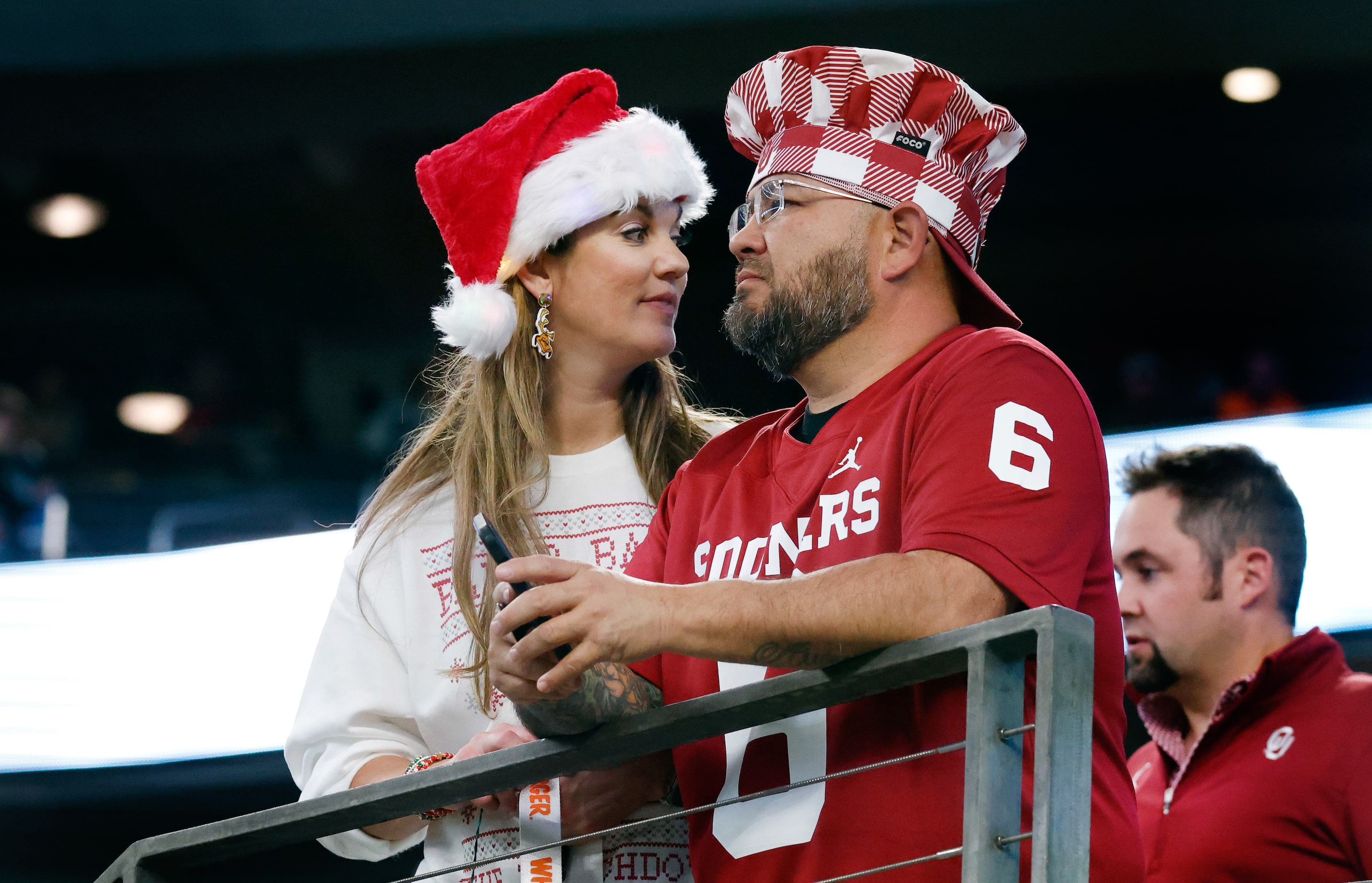 Fans of Tampa Bay Buccaneers and former Oklahoma quarterback Baker Mayfield wore...