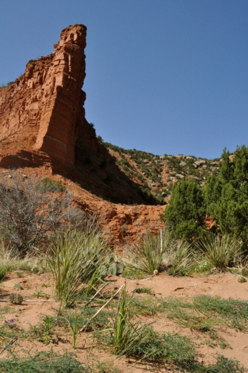 Caprock Canyons State Park, 100 miles southeast of Amarillo, offers hiking trails for all...