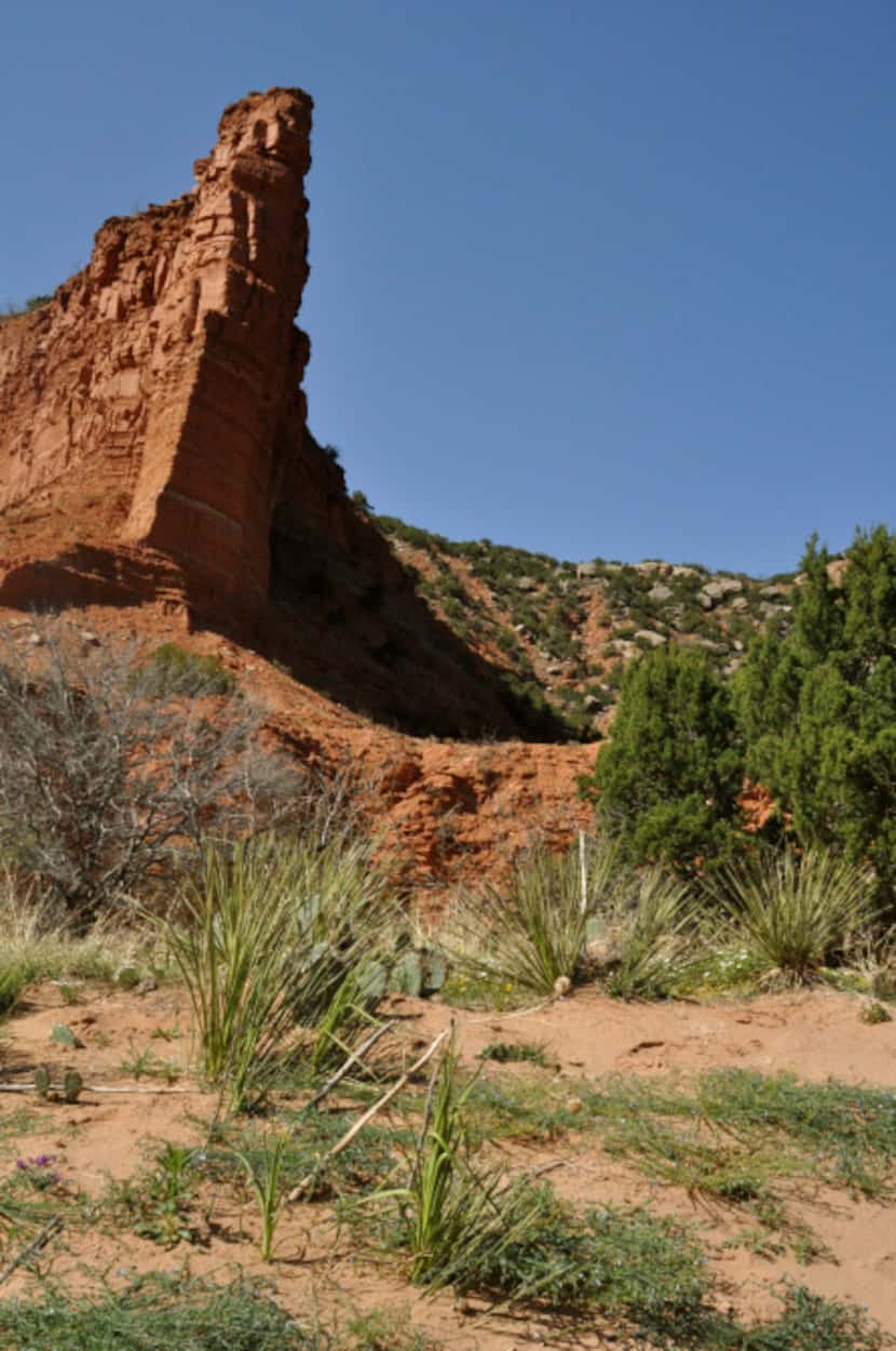 Caprock Canyons State Park, 100 miles southeast of Amarillo, offers hiking trails for all...