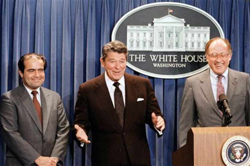  In this June 17, 1986, file photo, President Ronald Reagan announces theÂ nomination of...