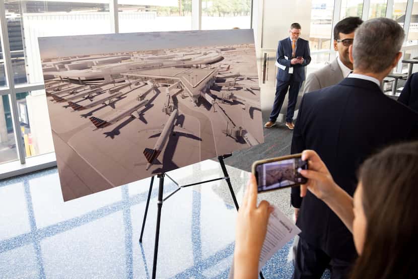 A rendering of the planned revamp of Terminal C during a press conference at Terminal C in...