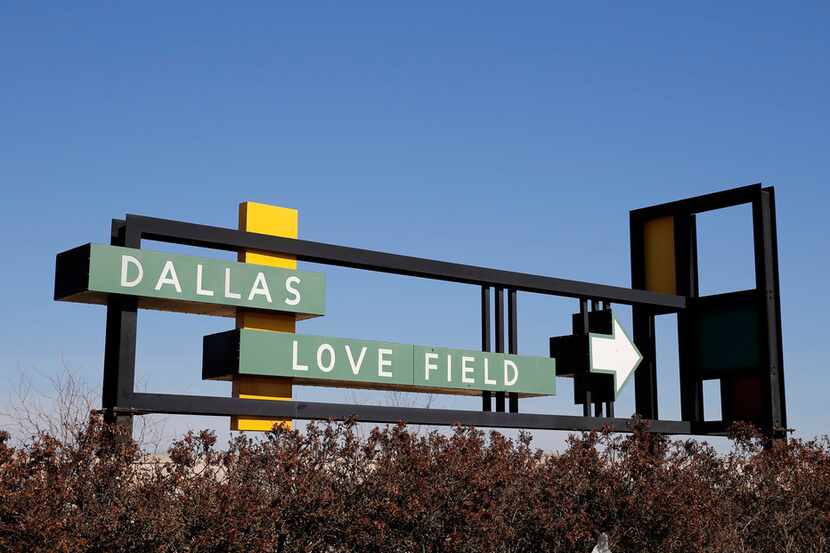 Dallas Love Field sign off of Mockingbird Lane in Dallas on Tuesday, January 30, 2018. 