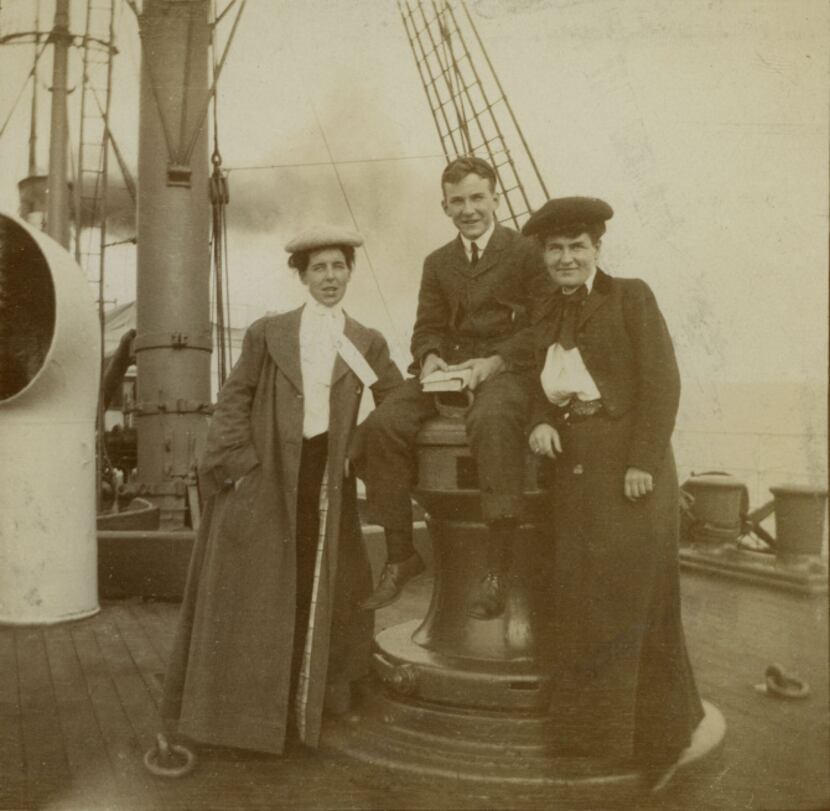ORG XMIT: *S0413930310* Willa Cather traveling to Europe on a ship with Isabelle McClung and...