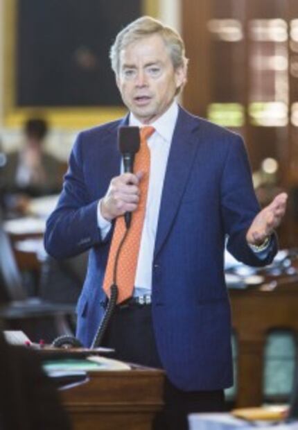  Sen. Don Huffines, R-Dallas, speaks about open carry legislation during the final days of...