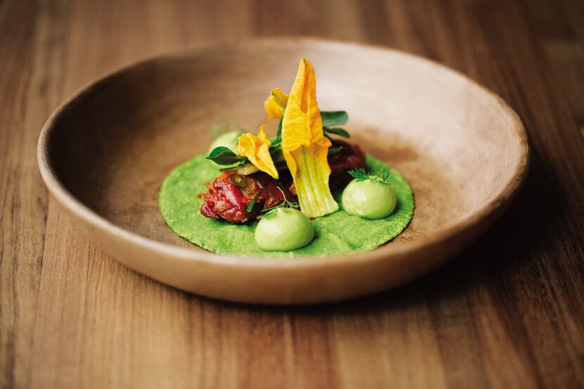 A lamb taco at Pujol, Enrique Olvera's acclaimed restaurant in Mexico City.